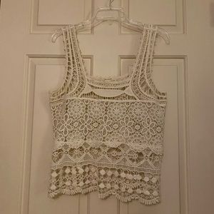 Forever 21 Crochet Crop Top Tank